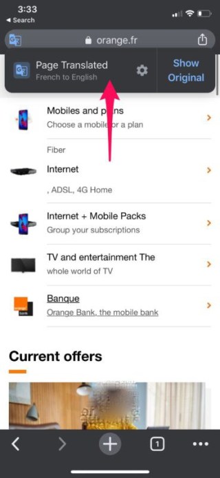 كيفية ترجمة صفحات الويب في متصفح كروم وسفاري على الآي-فون والآيباد