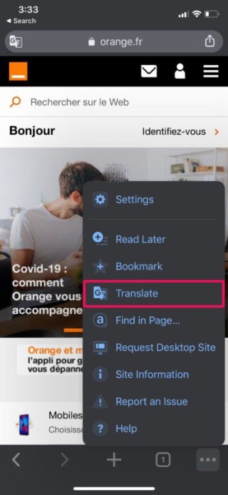 كيفية ترجمة صفحات الويب في متصفح كروم وسفاري على الآي-فون والآيباد