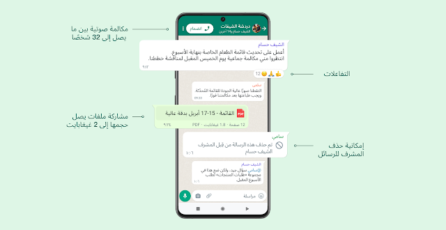 يضيف واتساب رمزًا تعبيريًا لردود الفعل وعناصر تحكم أفضل في المعلومات الخاطئة