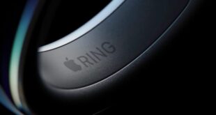 من iPhoneIslam.com، لقطة مقربة للخاتم الذكي من Apple، الذي يعرض تصميمه الأنيق وميزاته المتقدمة.
