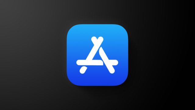 من iPhoneIslam.com، أيقونة تطبيق زرقاء على خلفية سوداء، تحديث iOS 17.4.