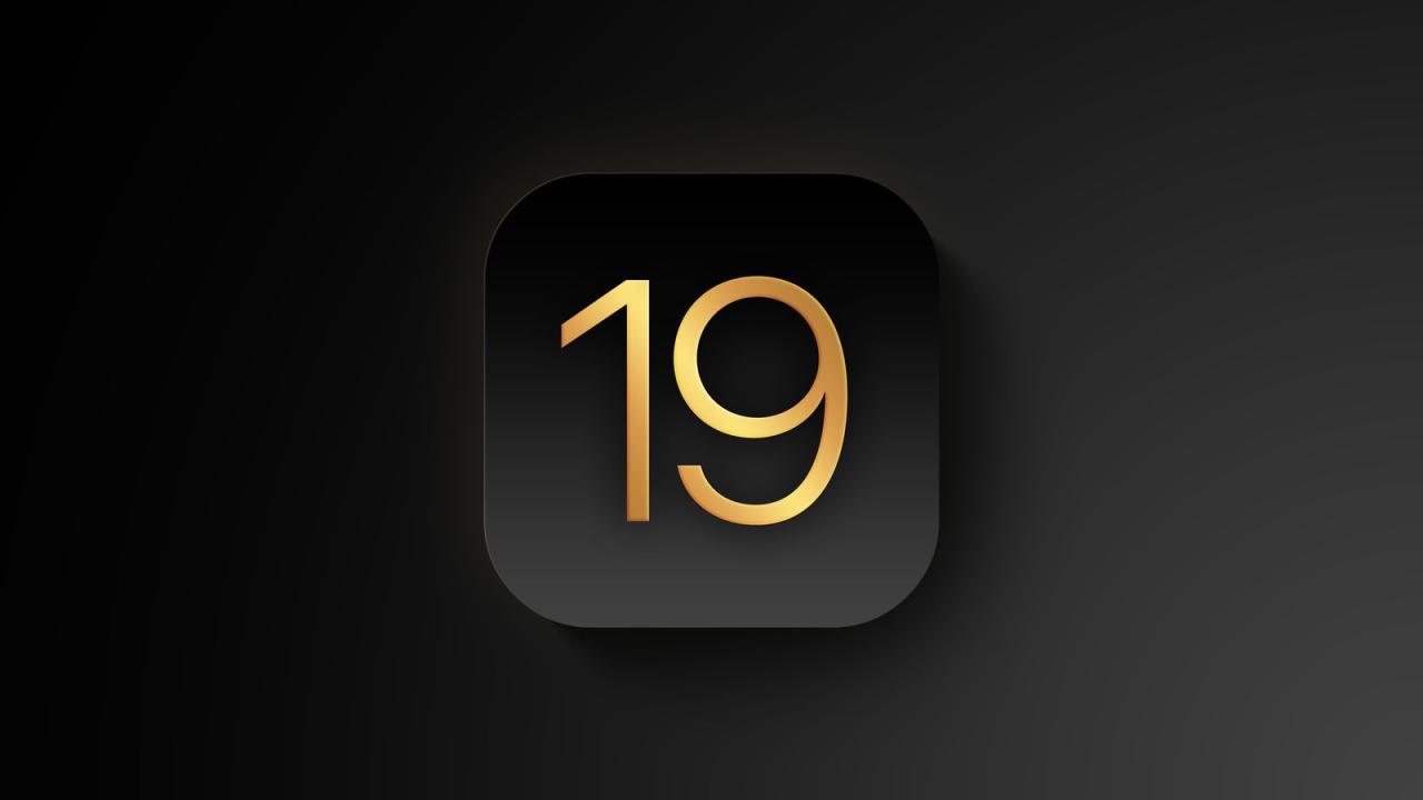 من iPhoneIslam.com، أيقونة مربعة سوداء تحمل الرقم "19" بأحرف ذهبية عريضة على خلفية متدرجة داكنة، تذكرنا بشكل خفي بعناوين الأخبار.