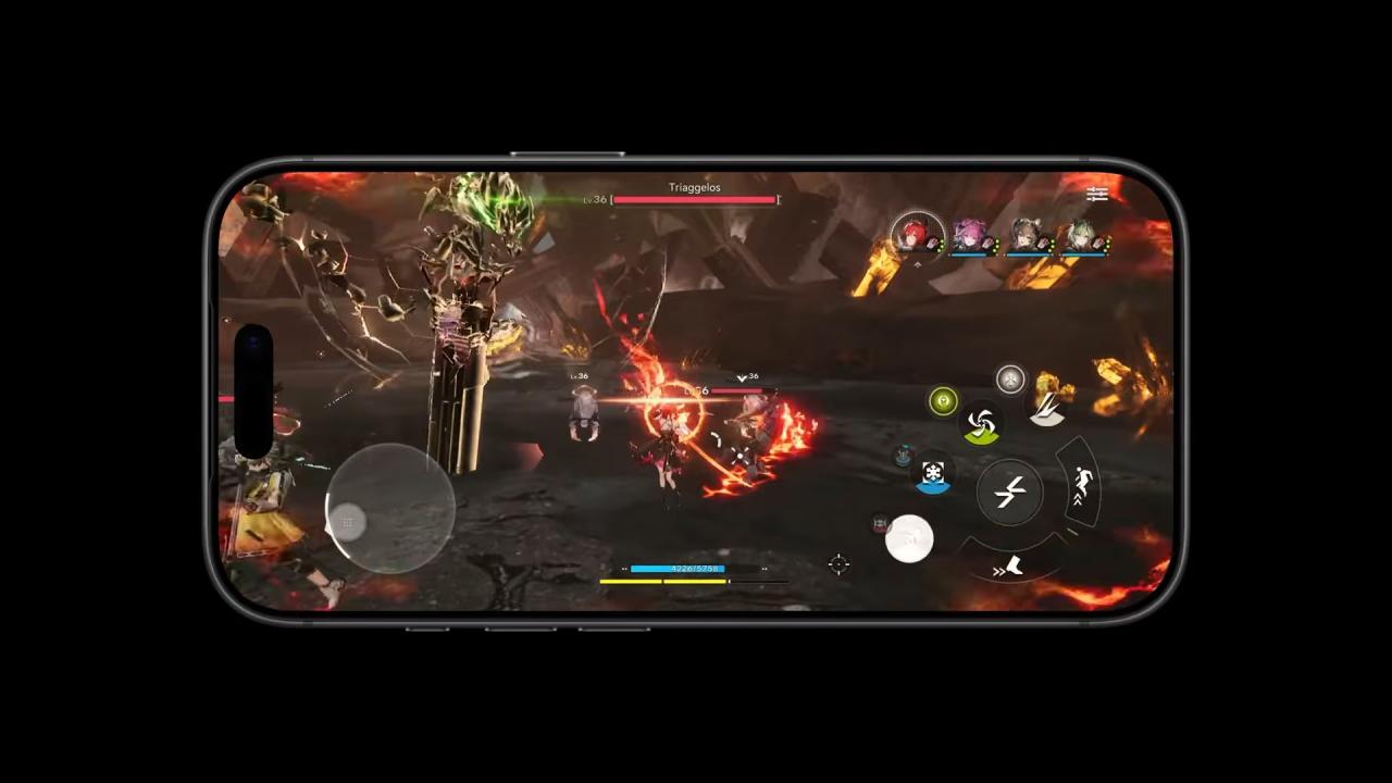 من موقع فون إسلام: تعرض شاشة هاتف محمول مشهد معركة لعبة خيالية مليئة بالإثارة مع وجود عناصر تحكم في الشخصيات وأشرطة الصحة على الواجهة, يعرض ميزات ميزات مذهلة موجودة في هواتف البرو مثل أيون برو 17.